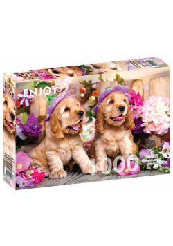 Puzzle 1000 Szczenięta rasy Cocker Spaniel
