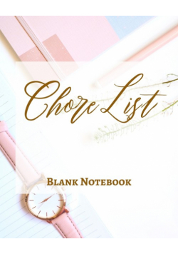 Chore List - Blank Notebook - Write It Down - Pastel Rose Pink Gold Brown Abstract Modern Contemporary Design