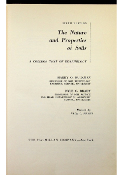 Nature and Properties of Soils