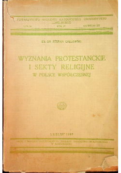 Wyznania protestanckie i sekty religijne w Posce współczesnej 1937 r.