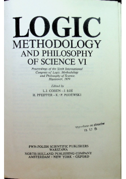 Logic methodology and philosophy of science VI