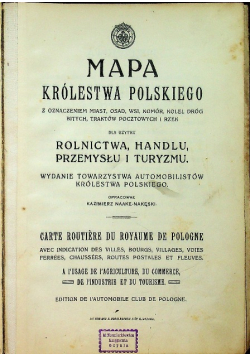 Mapa Królestwa Polskiego ok 1912 r.