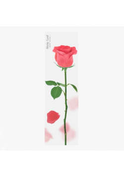 Kartki samoprzylepne pion - róża czerwona