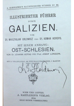 Illustrierter Fuhrer durch Galizien reprint z 1914 r