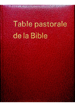 Table pastorale de la bible