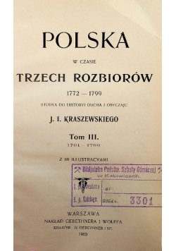 Polska w czasie trzech rozbiorów Tom III 1903 r.