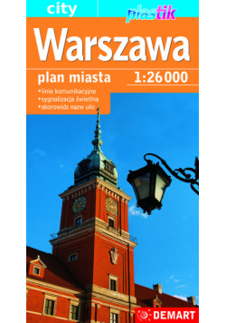 Warszawa  1:26000 mapa samochodowa plastik