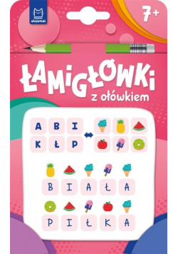 Łamigłówki z ołówkiem 7+ Książeczka różowa