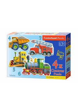 Puzzle x 4 - Pojazdy CASTOR