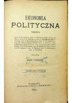 Ekonomia polityczna 1884 r.