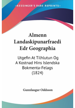 Almenn Landaskipunarfraedi Edr Geographia