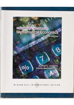 Fundamental Methods of Mathematical Economics