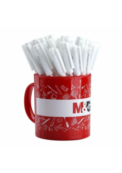 Długopis żelowy OfficeG 0,8mm biały (36szt) M&G