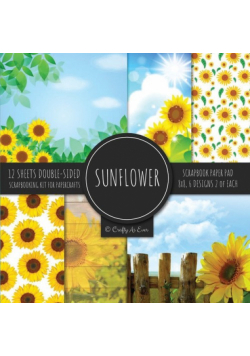 Sunflower Scrapbook Paper Pad 8x8 Scrapbooking Kit for Papercrafts, Cardmaking, Printmaking, DIY Crafts, Botanical Themed, Designs, Borders, Backgrounds, Patterns