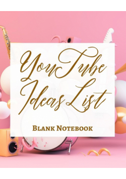 YouTube Ideas List - Blank Notebook - Write It Down - Pastel Rose Gold Pink - Abstract Modern Contemporary Unique Art