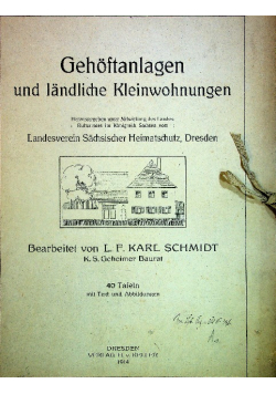 Gehoftanlagen und landliche Kleinwohnungen 1914 r.