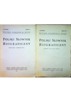 Polski słownik biograficzny tom XXVIII 2 zeszyty