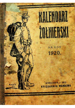 Kalendarz żołnierski na rok 1920 1919 r.