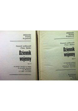 Dziennik wojenny tom I i II