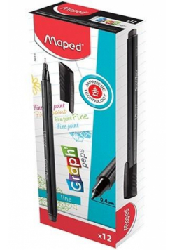 Cienkopis Graph Peps czarny (12szt) MAPED