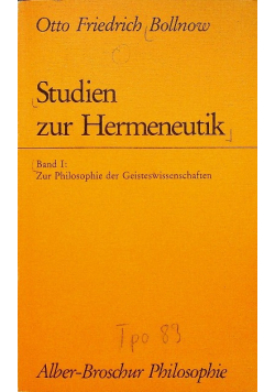 Studien zur Hermeneutik