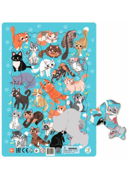 Puzzle ramkowe 53 Koty