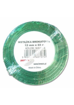 Wstążka brokatowa zielona 12mmx22m