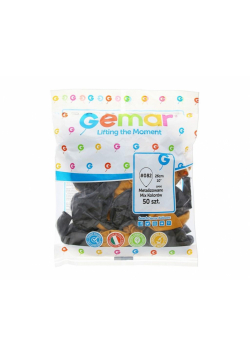 Balony GM90 metal złote i czarne 50szt