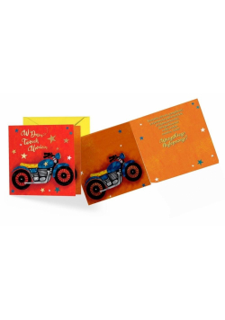 Karnet kw DK-688 Urodziny męskie, motor