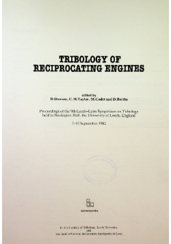 Tribology of Reciprocating Engines