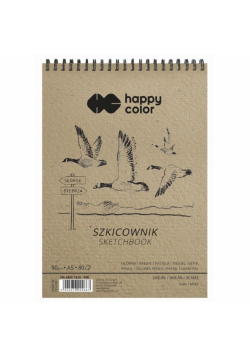 Szkicownik na spirali A5/80K Ptaki HAPPY COLOR
