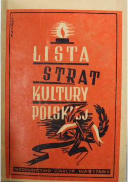 Lista strat kultury polskiej 1947 r.