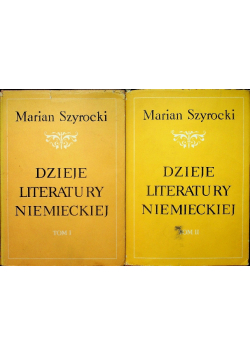 Dzieje literatury niemieckiej Tom I i II