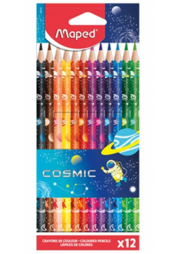 Kredki Cosmic trójkątne 12 kolorów MAPED