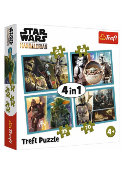 Puzzle 4w1 Mandalorian i jego świat TREFL