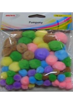 Pompony pastelowe 78szt