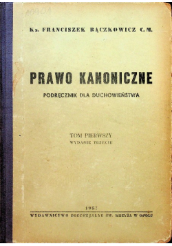 Prawo kanoniczne Tom 1