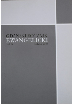 Gdański rocznik Ewangelicki Vol IV