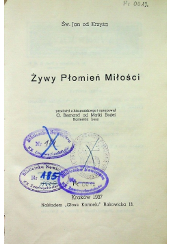 Żywy płomień miłości 1937 r.