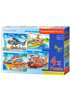 4x1 Puzzle 8-12-15-20 Travel the World