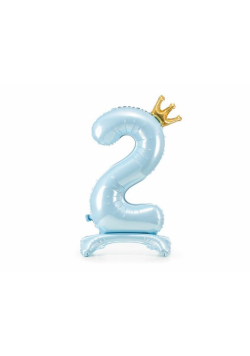 Stojący balon foliowy 2 84cm błękitny
