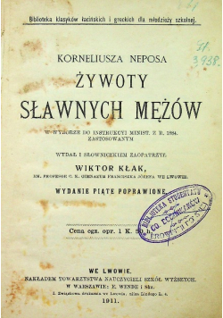 Żywoty Sławnych Mężów 1911 r.