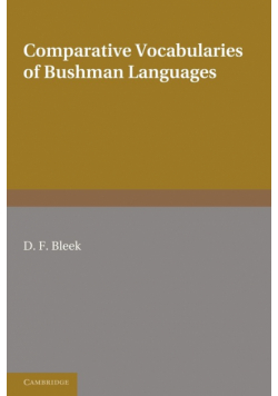Comparative Vocabularies of Bushman Languages