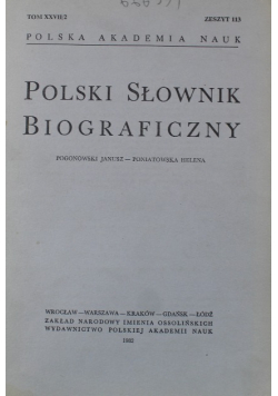 Polska słownik biograficzny tom XXVII Zeszyt 113