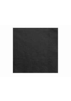 Serwetki trójwarstwowe czarne 33x33cm 20szt