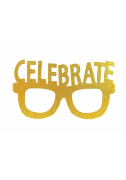 Papierowe okulary brokatowe Celebrate 4szt
