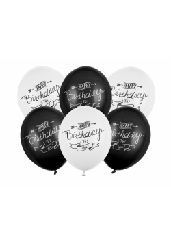 Balony Happy Birthday Pastel 30cm 6szt