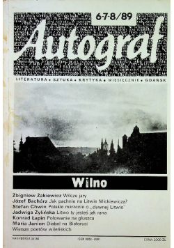 Autograf Wilno nr 6 7 8