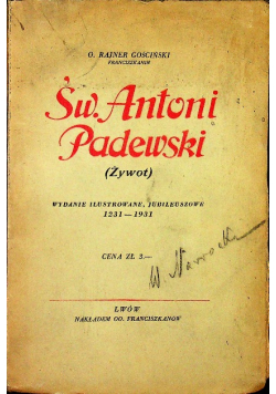 Św. Antoni Padewski żywot 1931 r.