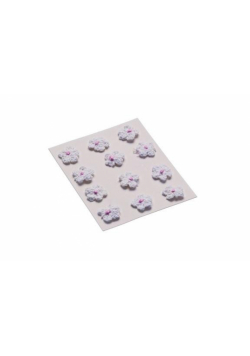 Kwiatki dekoracyjne 18mm białe 12szt